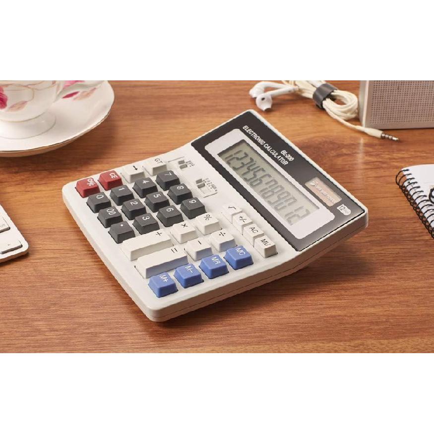 12-Digit Battery Dual Powered Handheld Electronic Business Mini Solar Basic Desktop Financial Scientific Office Calculator, Simple Desk Calculators