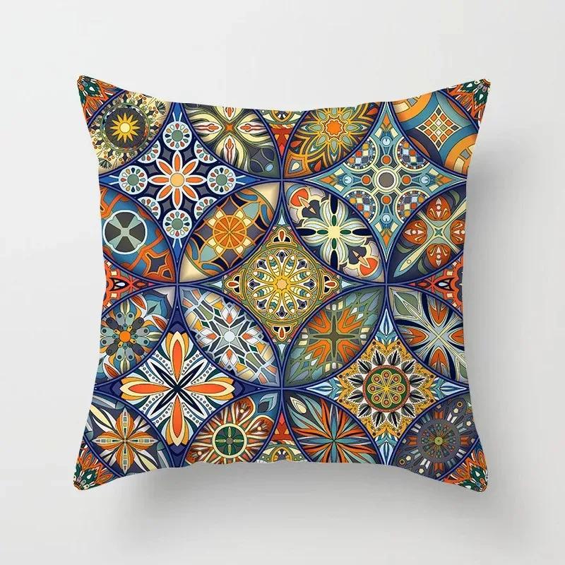 Bohemian Pillowcase Ethnic Floral Geometric Complex Texture Pillowcase Mandala Cushion Cover Sofa Living Room Home Decor