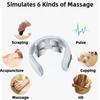 Intelligenter Nackenmassagegerät 4-Kopf-Kneten TENS-Impuls mit Wärmetherapie, USB-wiederaufladbar Smart Cervical Relax für Schulter & Nacken, Unisex 6 Modi