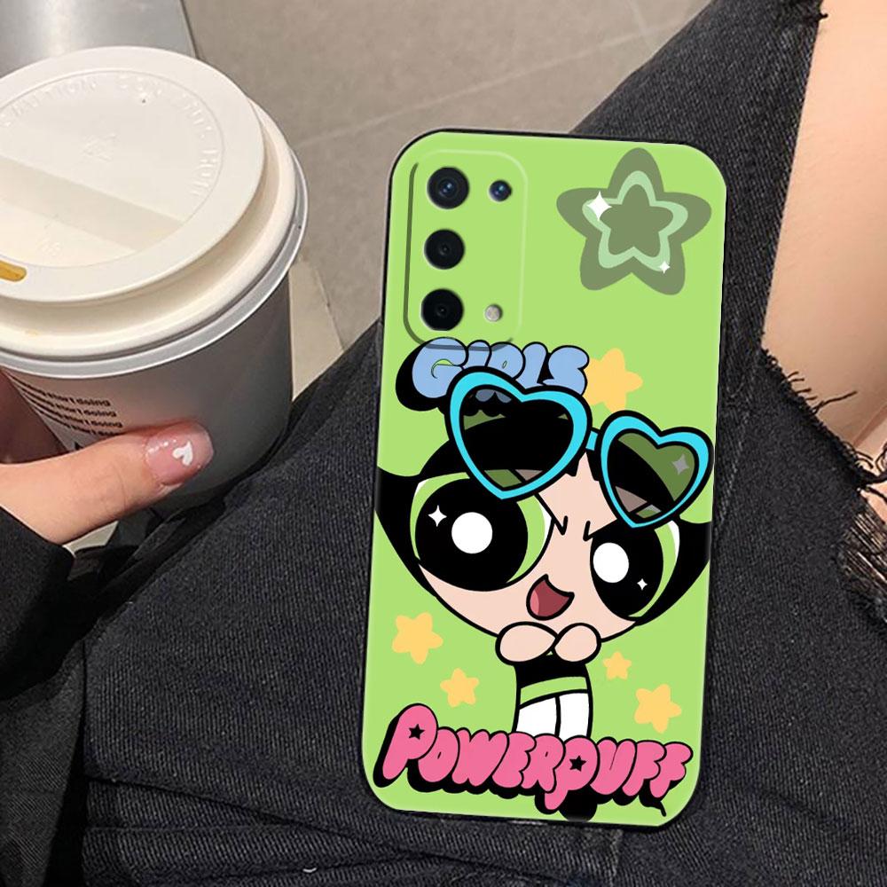 The P-Powerpuff Girls Cover Phone Case For OPPO RENO 11 11F 10 8T 8 7Z 7 6Z 6 5 5F 4 4F LITE PRO TPU Case Funda Coque Shell