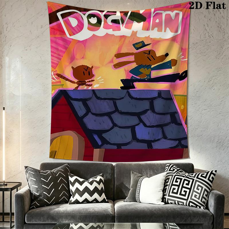Dog Man Part Dog Part Man All Hero Tapestry Wallmounted Background Cloth Home Decor Soft Christmas Gift