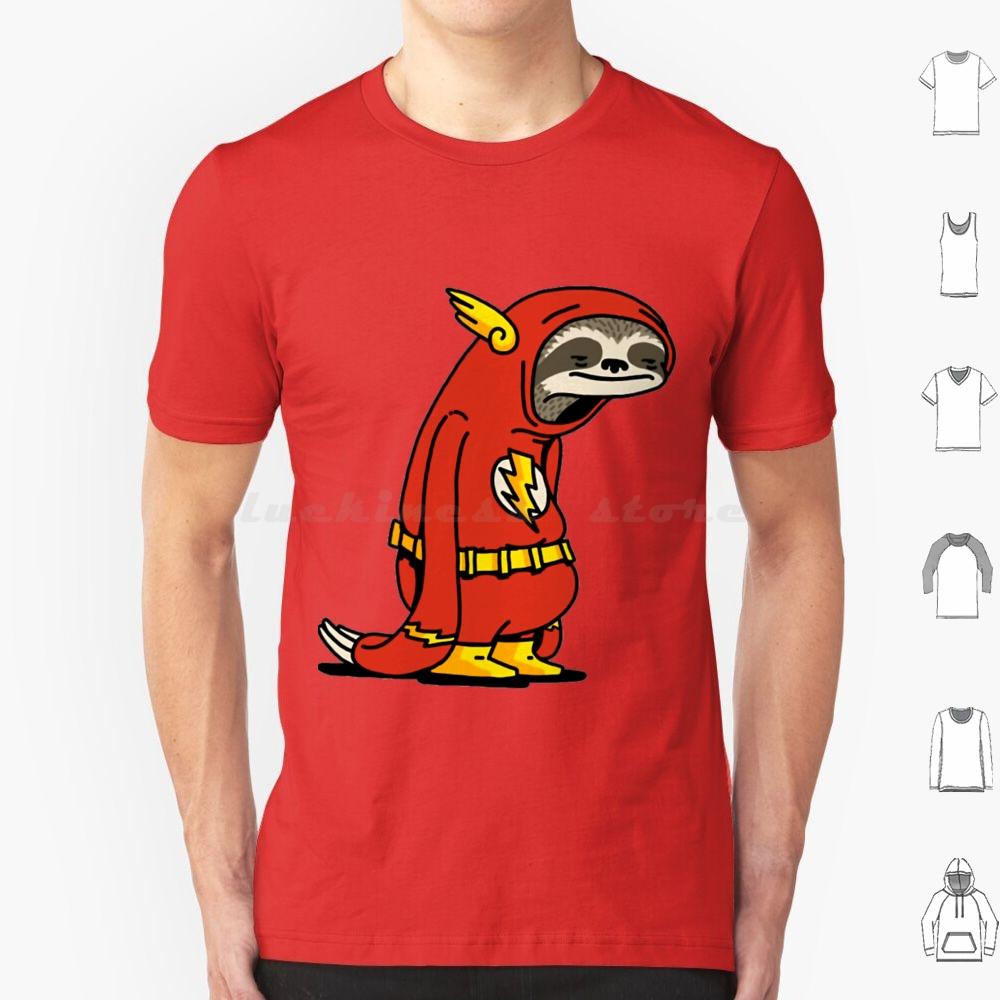 Flash Sloth Funny Superhero T Shirt Big Size 100 Cotton Flash Sloth Funny Superhero