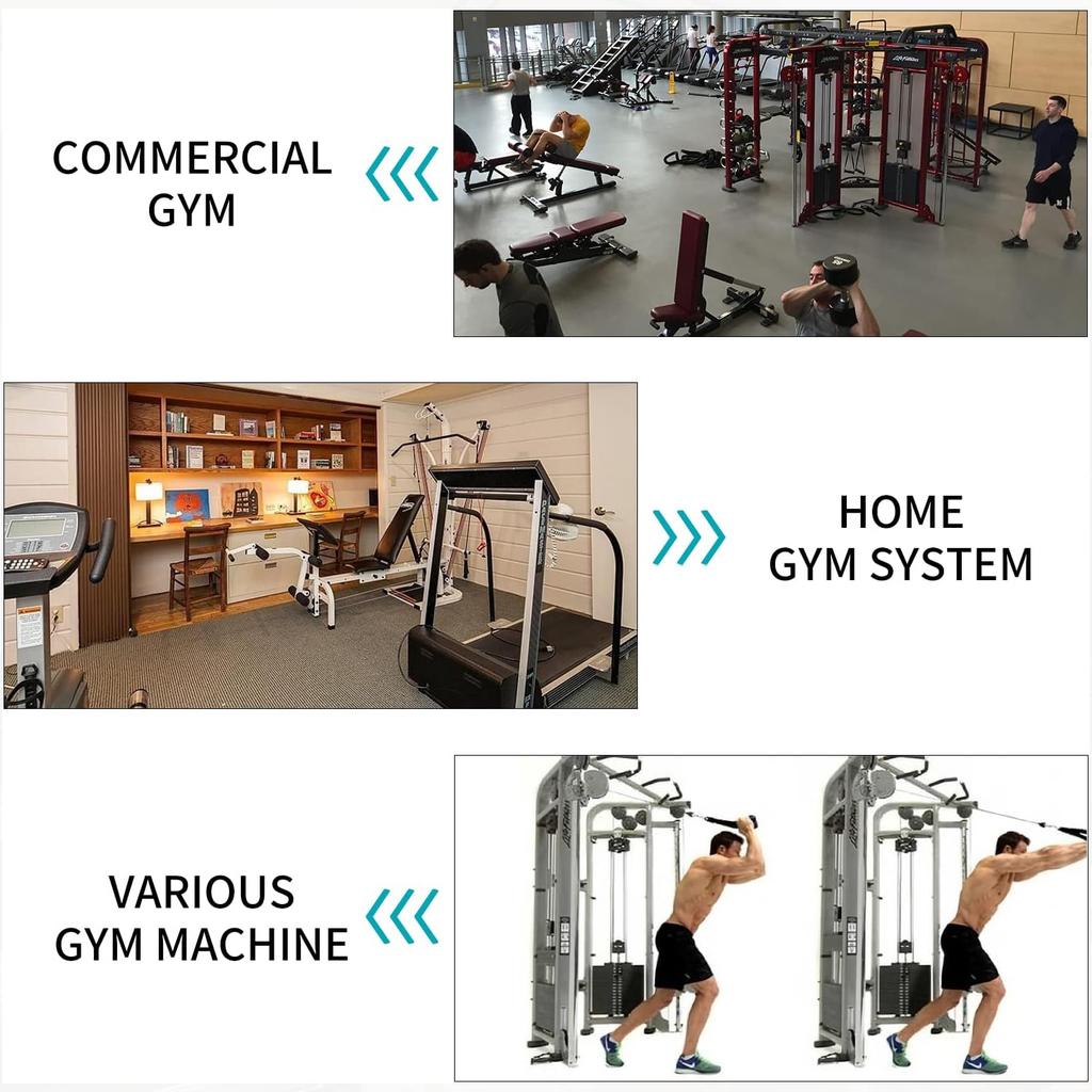 Versatile Tricep Rope Extra Long Tricep Pull Down Rope for Fitness Cable Machine Attachment for Pulley System Gym LAT Machine