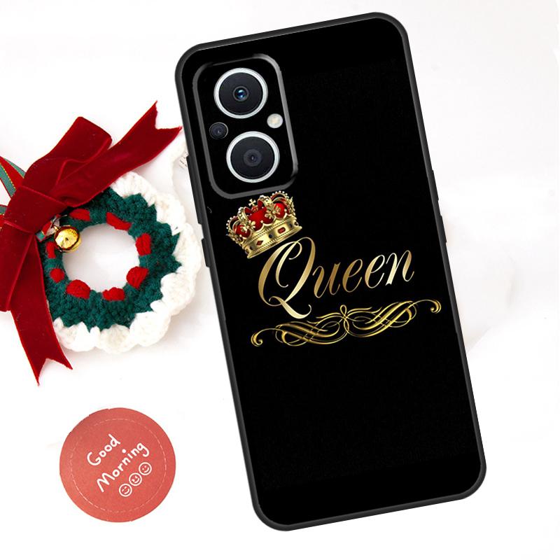 King Queen Couple Lovers Funda For OPPO Reno 13 F 14 10 11 12 Pro 12F 11F 14F 7 8 Lite OPPO Find X9 X8 X6 X5 Pro Case