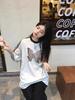 Gray Butterfly Print Women's Cotton Loose Half Sleeve Summer T-Shirt 2025