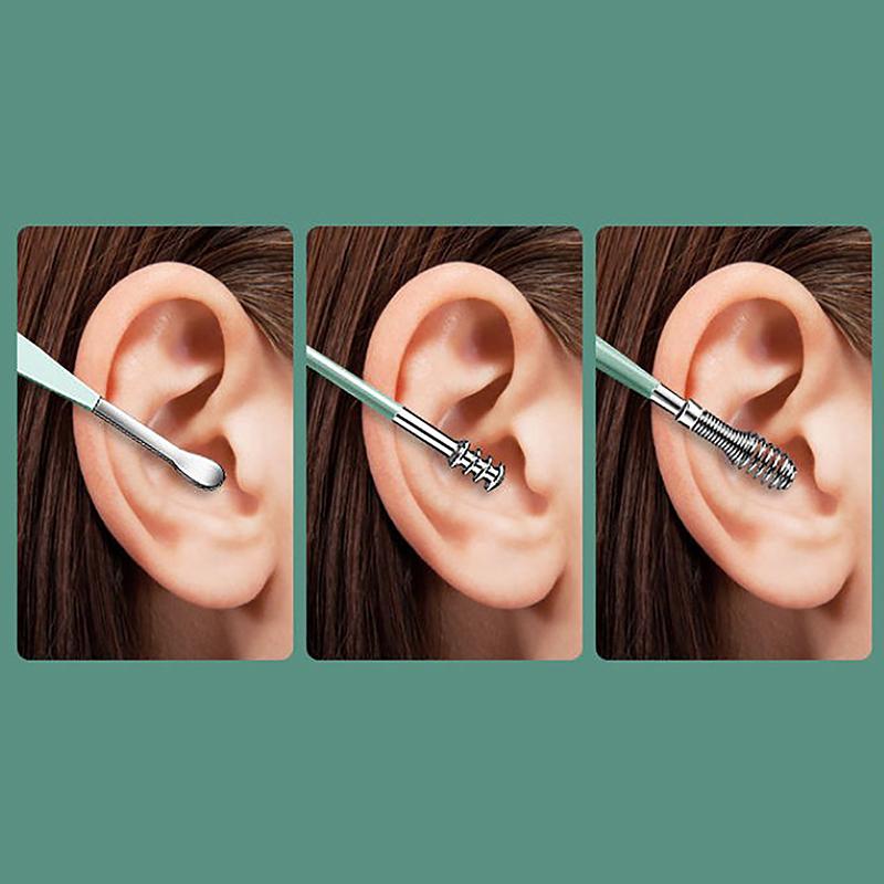 6 Stück Ohrreiniger-Sets, Earpick-Sticks, Ohrenschmalzentferner, Earpick-Reinigung, Ohrreiniger-Löffel, Earpick-Schönheitszubehör-Sets, Werkzeuge