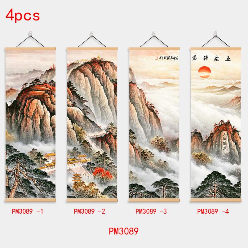 Traditionelle chinesische Landschaftsmalerei, klassische Kunst, Wandbild, Poster, Leinwand