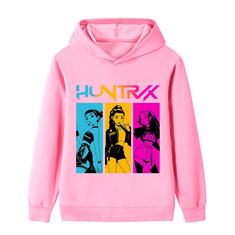 B1203 Kids Boys Girls Kpop Rumi Zoey Mira Print Long Sleeves Hoodie