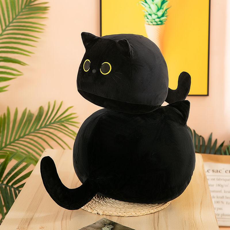 Plush Toys Cute Black Cat-shaped Pillow Boys Girls Cats Dolls Nap Pillow Sleep