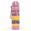 1PC Assistant Principal World Change Quote 750ml Color Plastic Sports Water Bottle Leakproof Flip Straw Lid Suitable for Sports Office Home Use