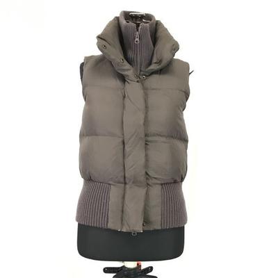 BLACK by Moussy / 100% Silk Outer Fabric Down Vest [Women's S / 1 / Brown] Coat / Jacket / Jumper(USED)