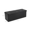 SONGMICS 43 Inches Folding Storage Ottoman Bench, Storage Chest, Footrest, Coffee Table, Padded Seat, Faux Leather, Holds up to 660 lb, Black U