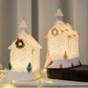 Christmas House Night Light Plastic Church Cottage Decor with LED Glow Decorative Holiday Lighting for Indoor Outdoor Holiday Display