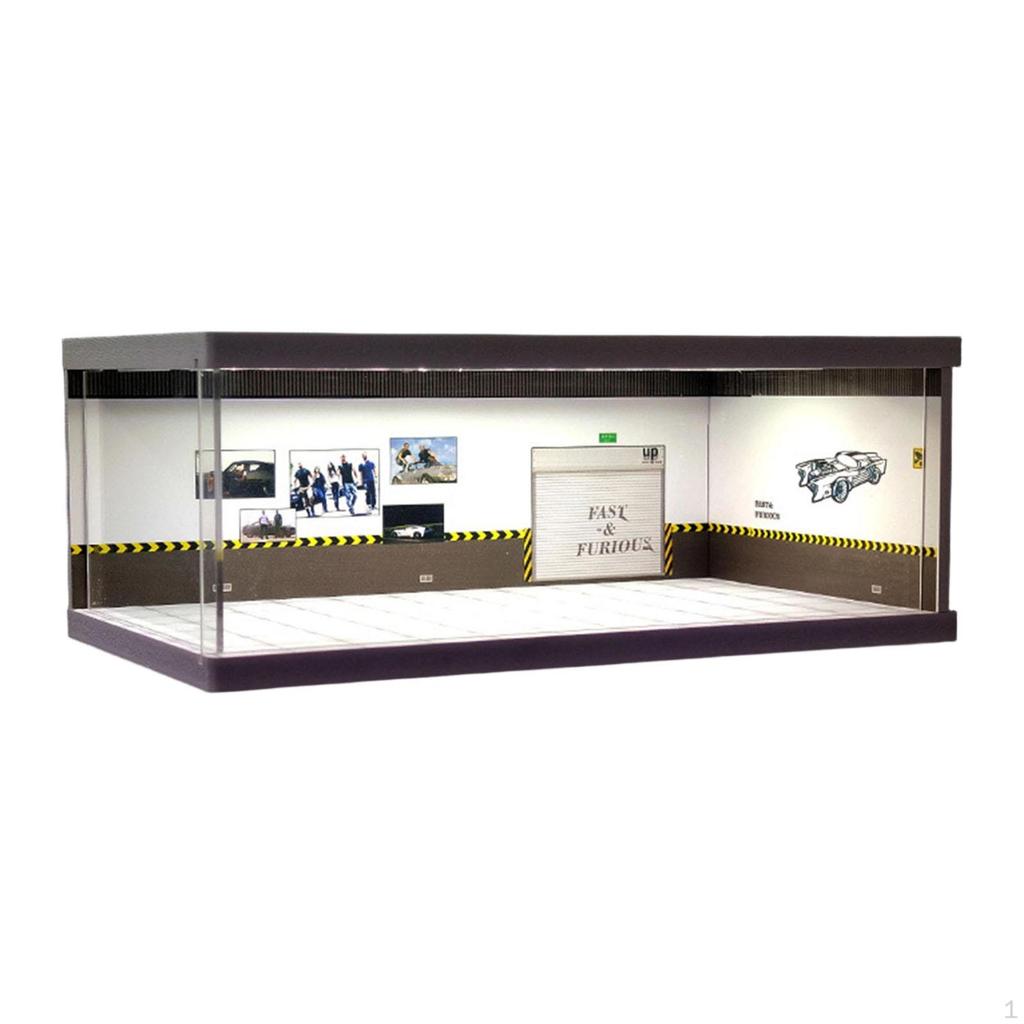 1:64 Scale Car Garage Moldel Showcase Backdrop Background Realistic Scene Modification Factory