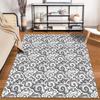 Grey Abstract Cloud Pattern Rug Non-slip rug suitable for living room and bedroom sofas