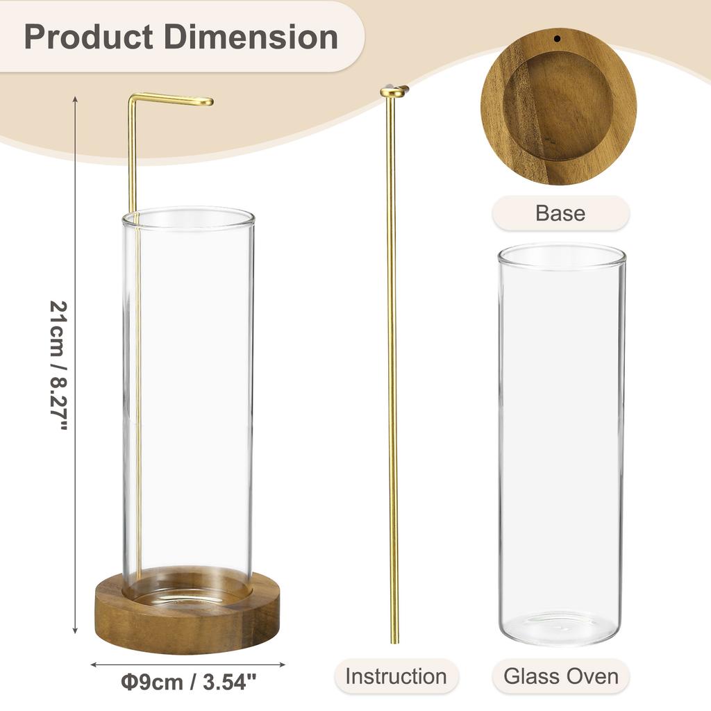 Incense Holder Modern Incense Burner with Removable Glass Ashes Catcher Incense Sticks Base for Room Decor Yoga Meditation