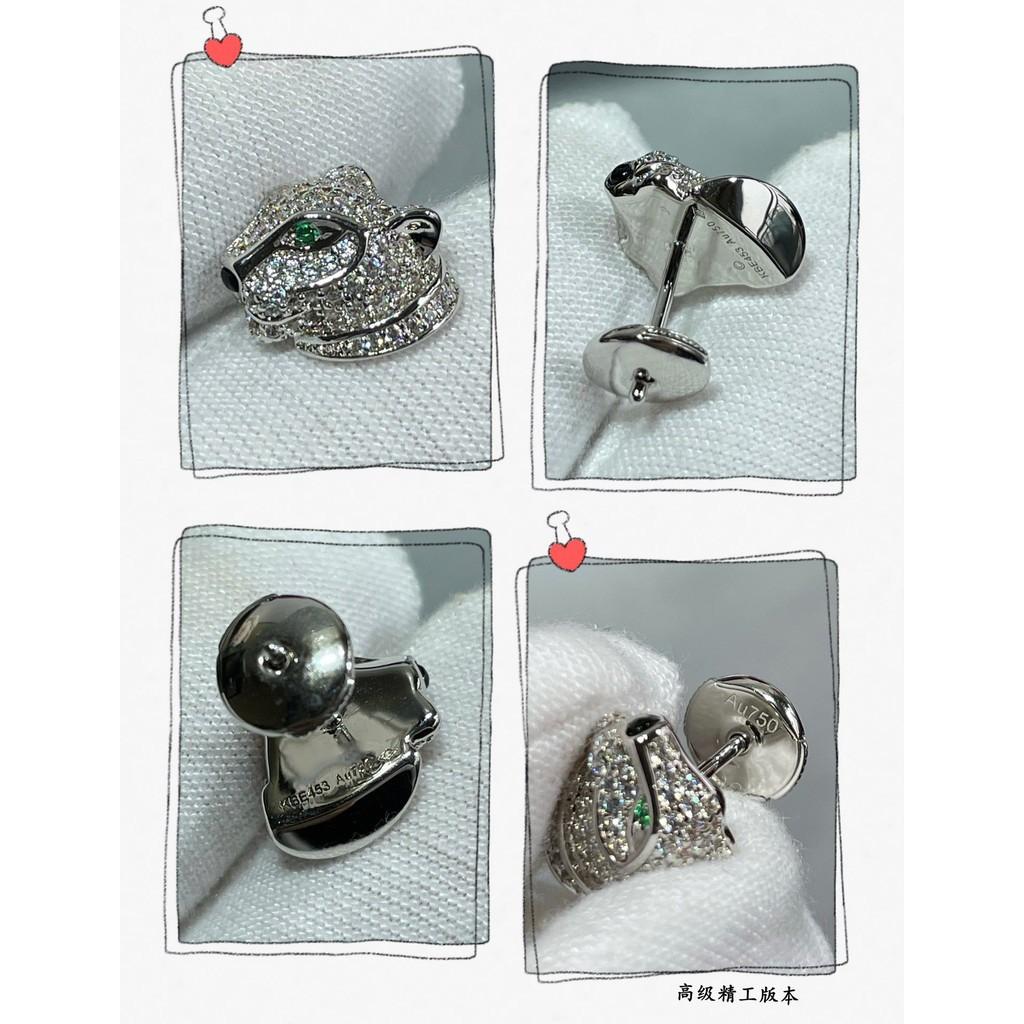 Leopard Head Earring for Men and Women Can Wear, Adding Rivet Elements Fashionable and Exquisite High-end Customized Electroplating 18k Gold