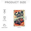 Racing Car Retro Style Metal Decorative Painting for Garage Room Decor