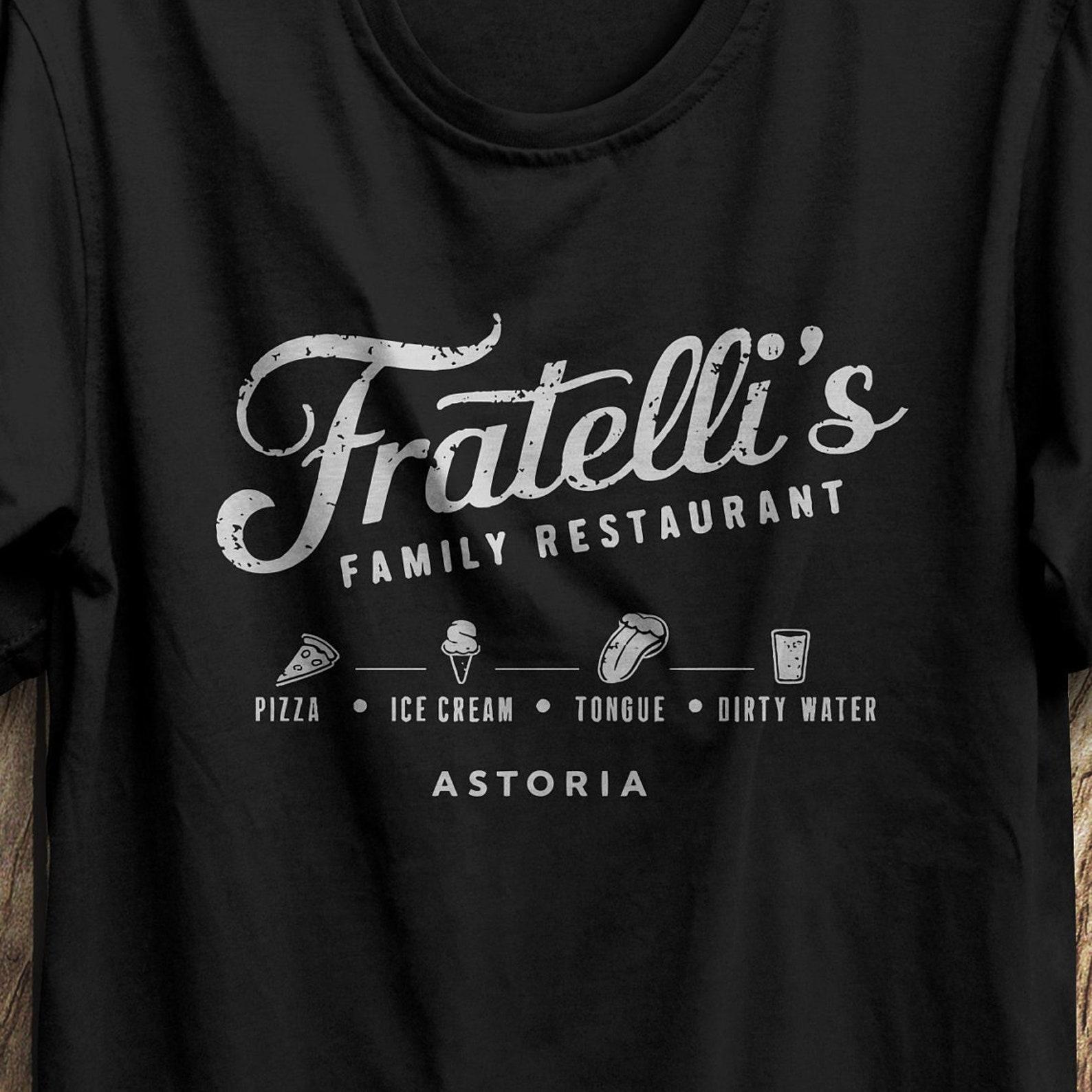 Fratelli s Family Restaurant T-Shirt - Vintage Goonies Inspired Tee for Movie Fans, Retro 80s Movie Merchandise, Unisex Gift XL