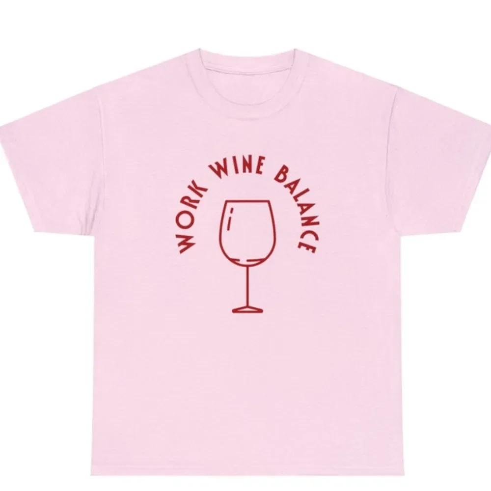 Summer American Wine Fun Printed Graphic T-shirt Male and Female Fashion Casual Y2k Street Clothing Half-sleeved Tops