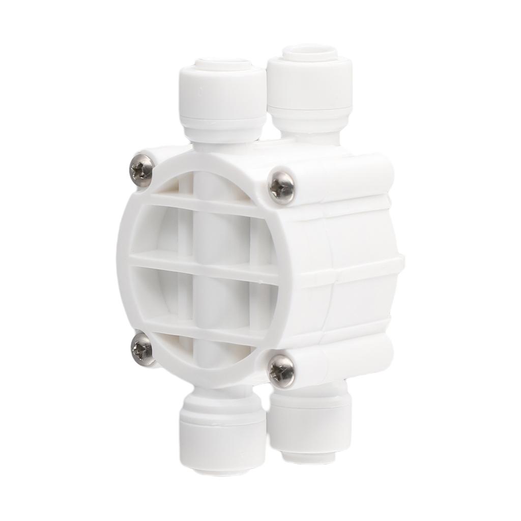 4 Way RO Auto Shut-Off Valve Switch 1/4" Water Purifier Reverse Osmosis Straight Drink Machines Quick Connect Fitting