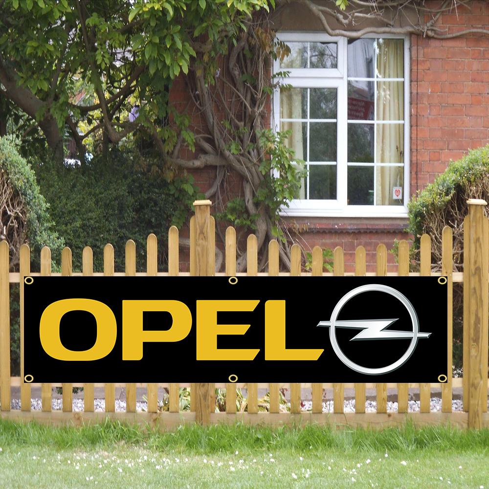 60x240cm Opels Auto Banner Flagge Polyester Bedruckt Garage oder Außen Dekoration Wandteppich 45 x 180cm