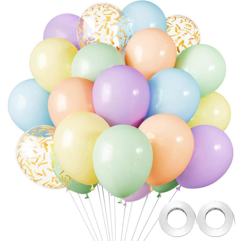 12-Inch Sequin Metallic Latex Balloons, 30pcs - Perfect for Birthday Party Decorations