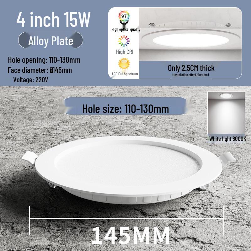 Ultra-Thin LED Downlight: 4-6 Inch Recessed Ceiling Spotlight
