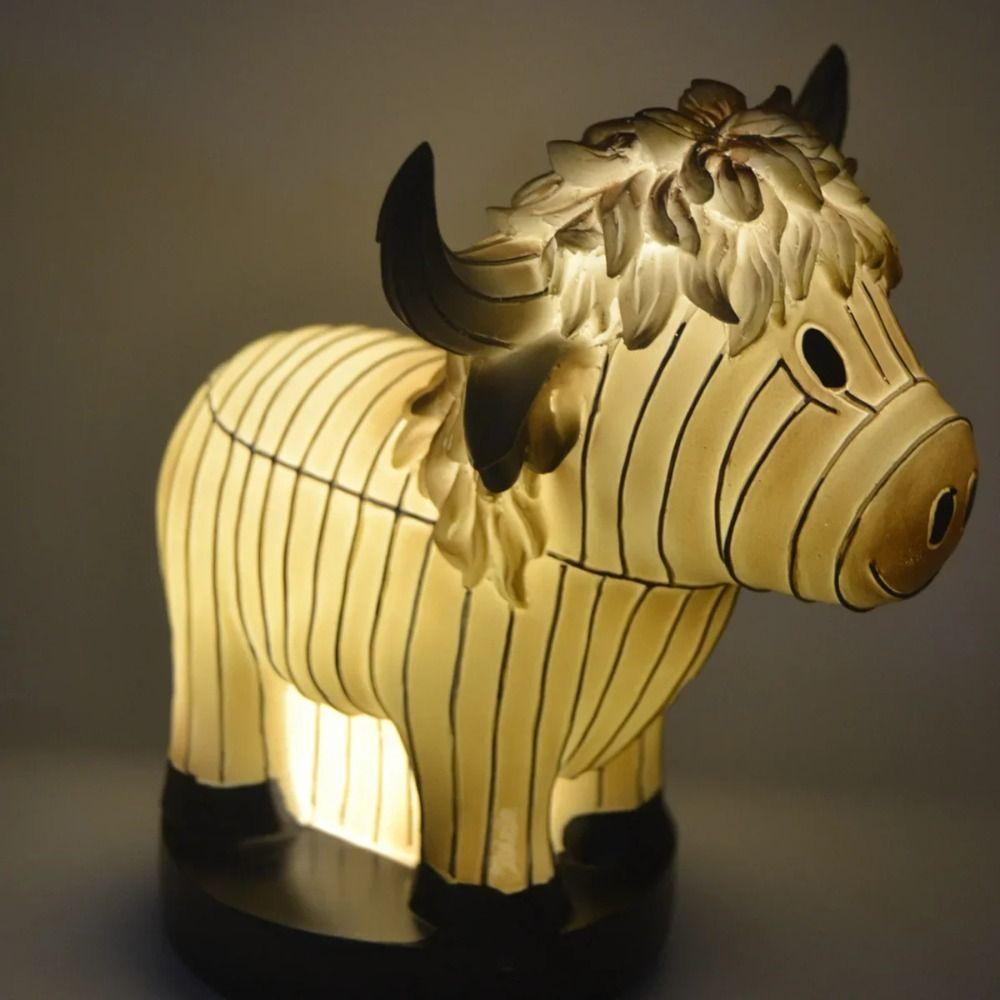 3D Tier Tischlampe Rinderförmige Nachttischlampe Mode Kalb LED Lampe Büro