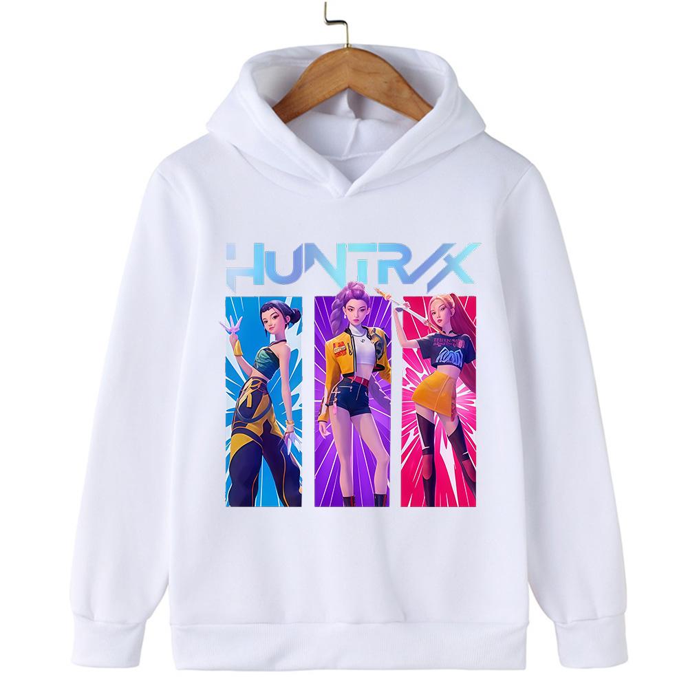 Dětská podzimní/zimní mikina s kapucí s potiskem K-Pop dívčí skupiny, volná sportovní mikina.