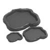 3in1 MultiFunctional Plastic Reptiles Food Water Feeder Bowl Bath Bowl For Amphibians Feeding Bathing And Watering Supply