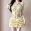 [Glutinous Rice Sweetheart] Split Swimsuit Women's Cake Skirt Split Two-piece Skinny Girl Sweet Girl Swimsuit Women