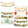 Tractor Truck Letter Red Lights Party Decoration Construction Truck Hanging Banner Construction Theme Birthday Banner