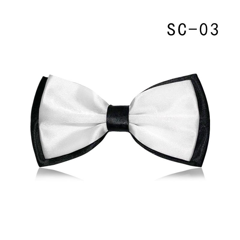 Double Layer Two-Color Bow Tie for Men and Women - Formal Professional Style