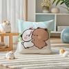 Popular Home Cartoon Bubu & Dudu Cute 3 Pillow Case Double-Sided Plush Sofa Cushion Covers Organic Breathable Invisible Zipper