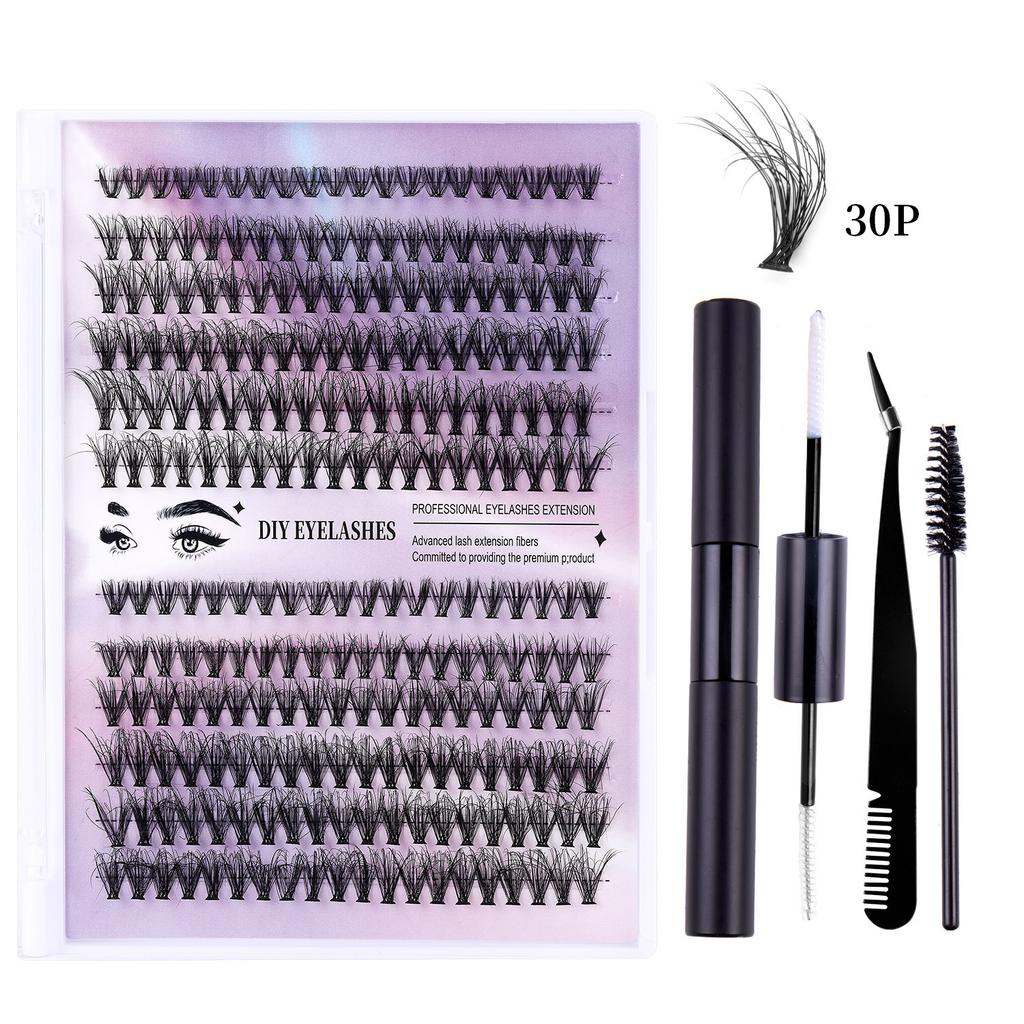 Diy Segmented Fried Hair Single Cluster False Eyelashes 12 Rows Large Capacity Daily Makeup