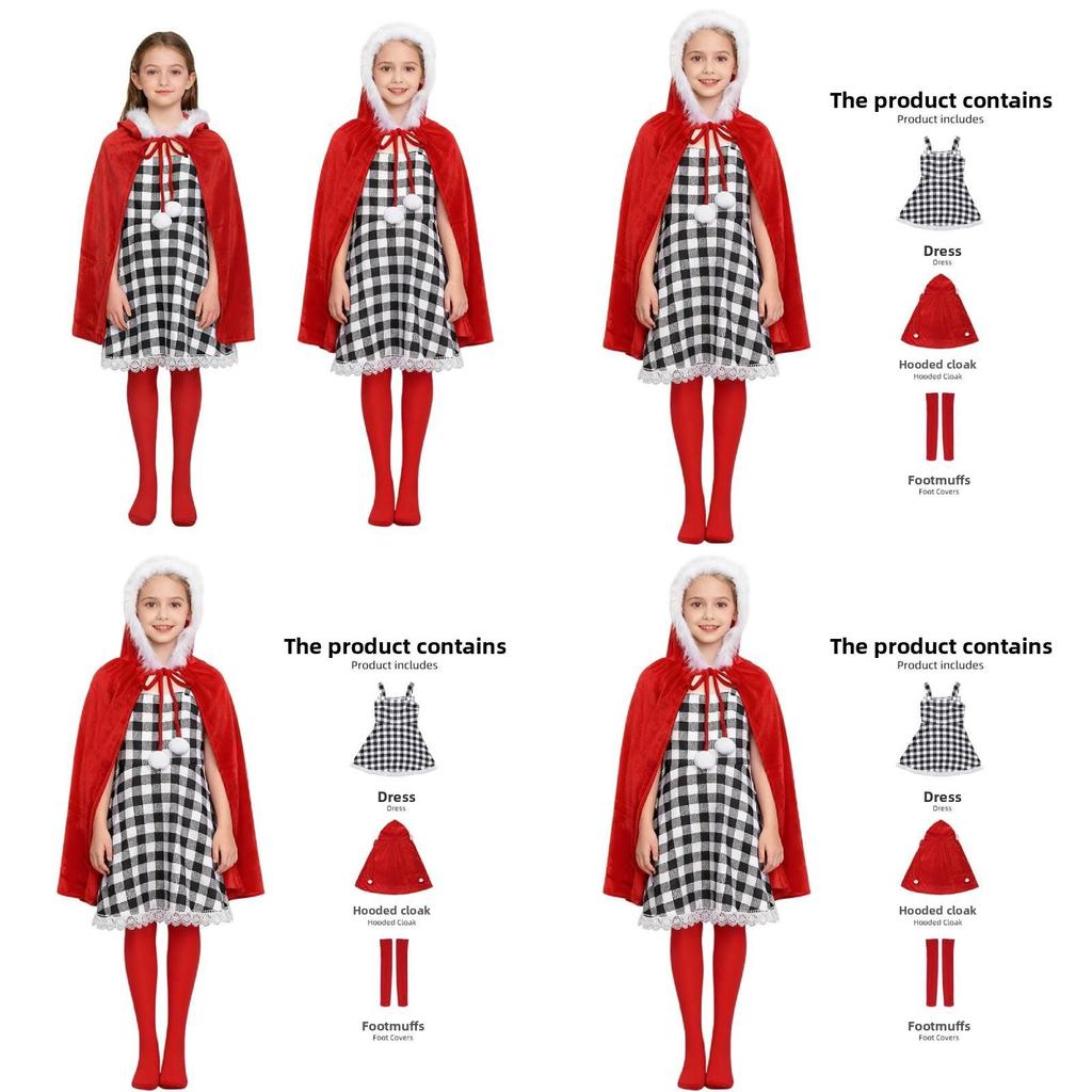 How The Grinch Stole Christmas Cindy Cosplay Costume For Girls With Soft Polyester Fabric For Holiday Performance