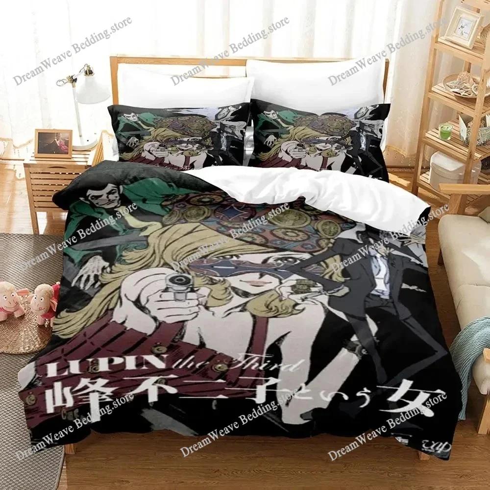 Lupin 2D Print Anime Duvet Cover Set Single Double Queen King Size Bedding Set For Boys Duvet Cover Bed Set Quilt Cove963