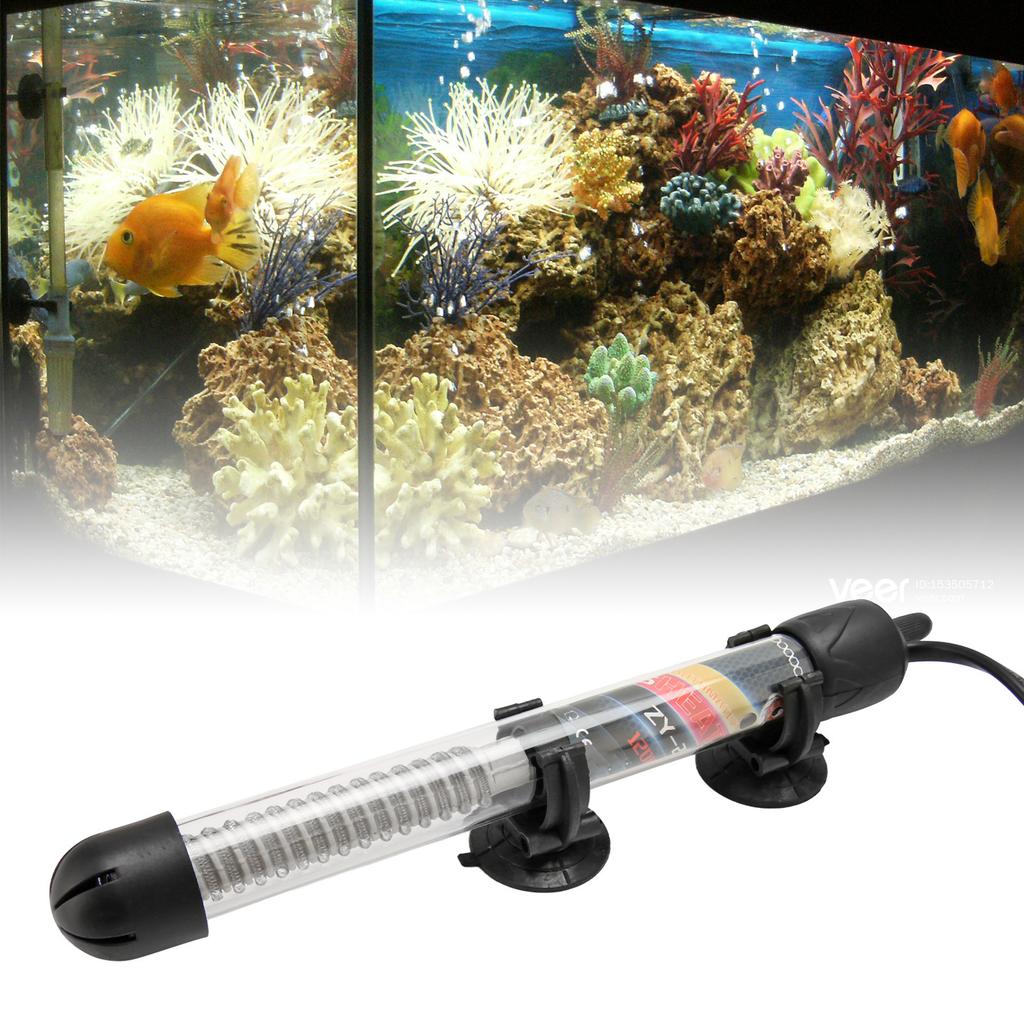 Submersible Aquarium Heater 120W Fish Heating Rod Aquarium Thermostat Heaters with Suction Cups Bracket