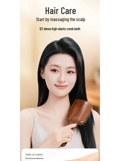 Golden Thread Sandalwood Anti-Static Scalp Massage Comb for Men and Women