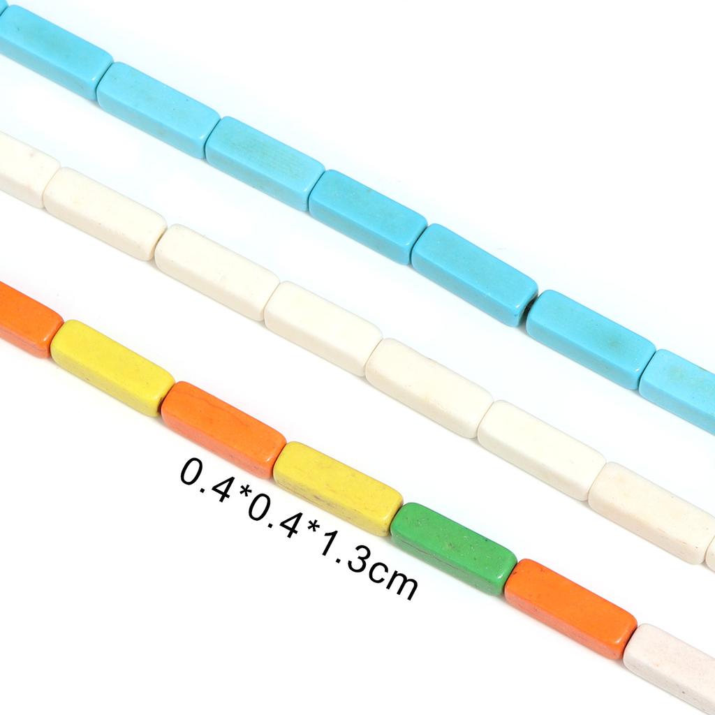 Natural Turquoise Beads 4x13mm Rectangle Square Loose Stone Beads For DIY Jewelry Making Handmade Necklace Bracelets Accessories