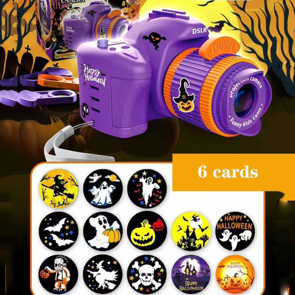 

Ночник Слайд-проектор Камера Тыква Свет Хэллоуин Тема Камера Перед сном фиолетовый