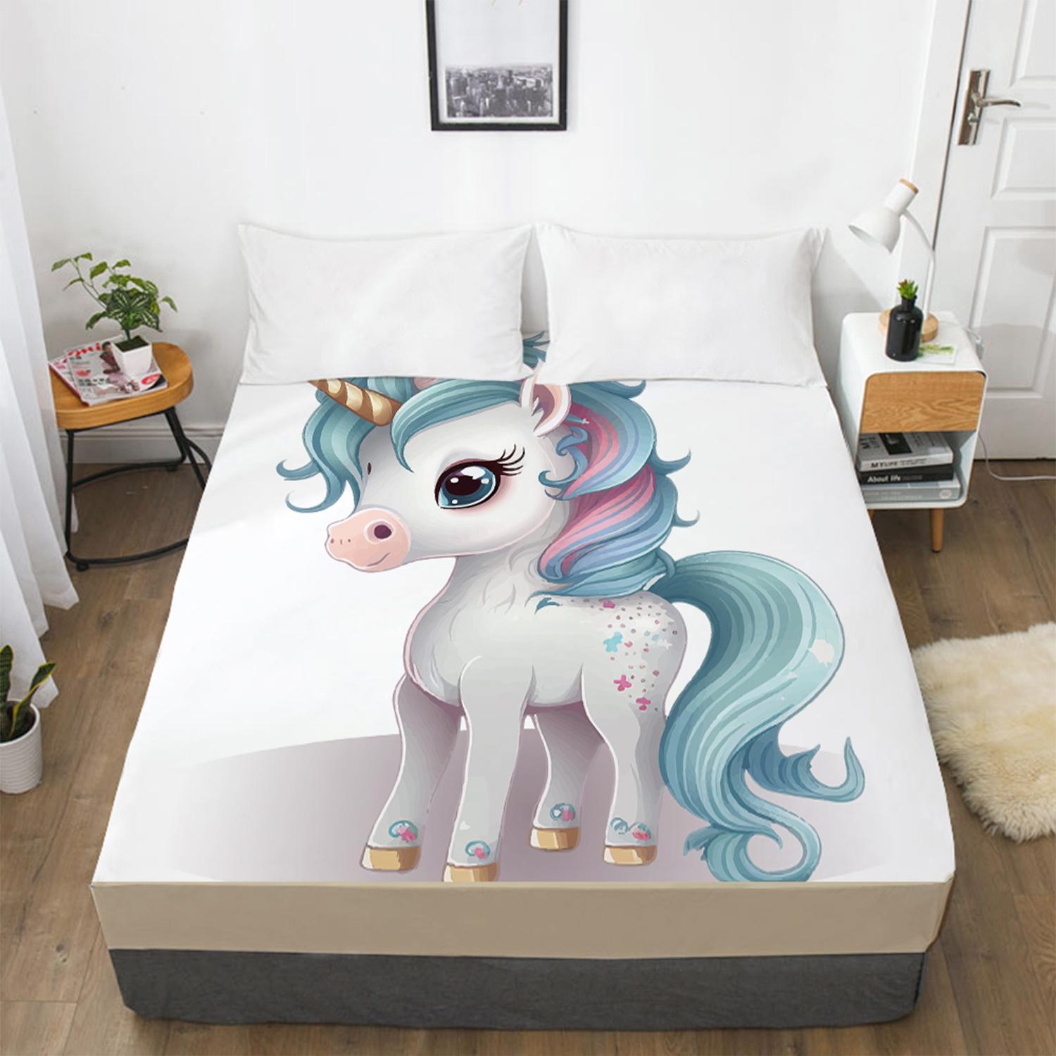 Детская простыня с рисунком единорога — фото 5