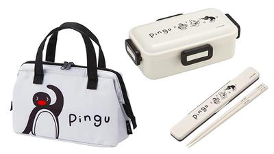 Skater Pingu 23 Antibacterial Dishwasher Safe Fluffy Lunch Box Lock 1 Tier Lunch Box 530ml Box Set Cold Lunch Bag Clasp Emperor Penguin Character