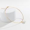 Creative Imitation Pearl Pendant Torques Choker Necklace Women Fashion Statement Punk Smooth Adjustable Chain Jewelry Steampunk