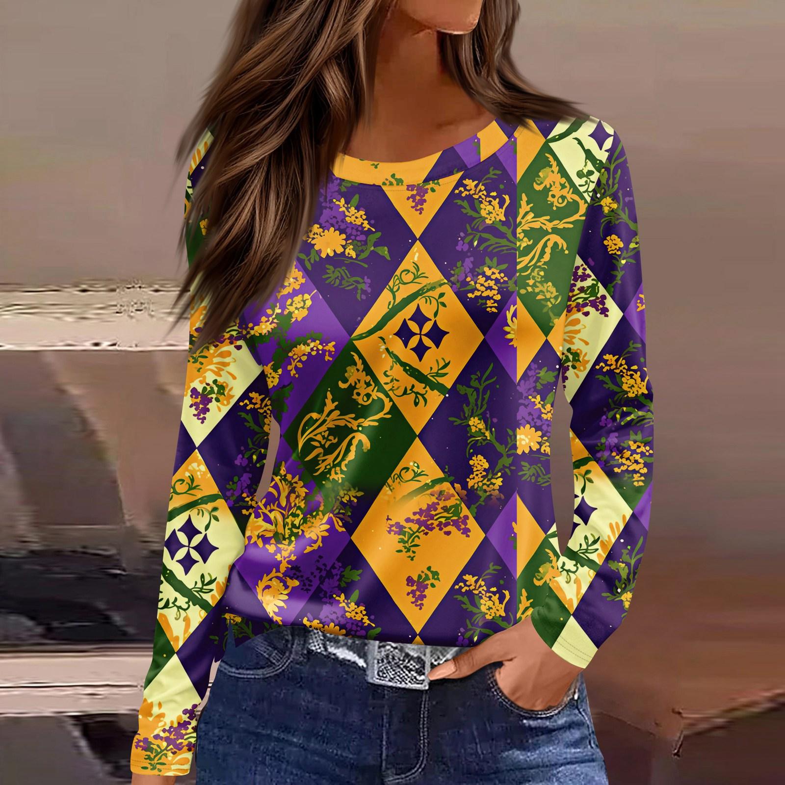 

Женская модная повседневная футболка с круглым вырезом и разрезом по низу, длинный рукав, свободный принт XL жёлтый