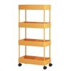 Compact Movable Multi-Layer Storage Rack for Snacks - Simple Floor-Standing Home Shelf
