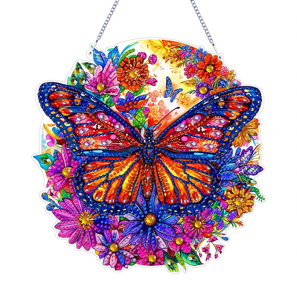 PET Double Sided Special Shaped Cute Animal Rhinestone Diamond Art Window Pendants Diamond Painting Hanging Ornament for Adults