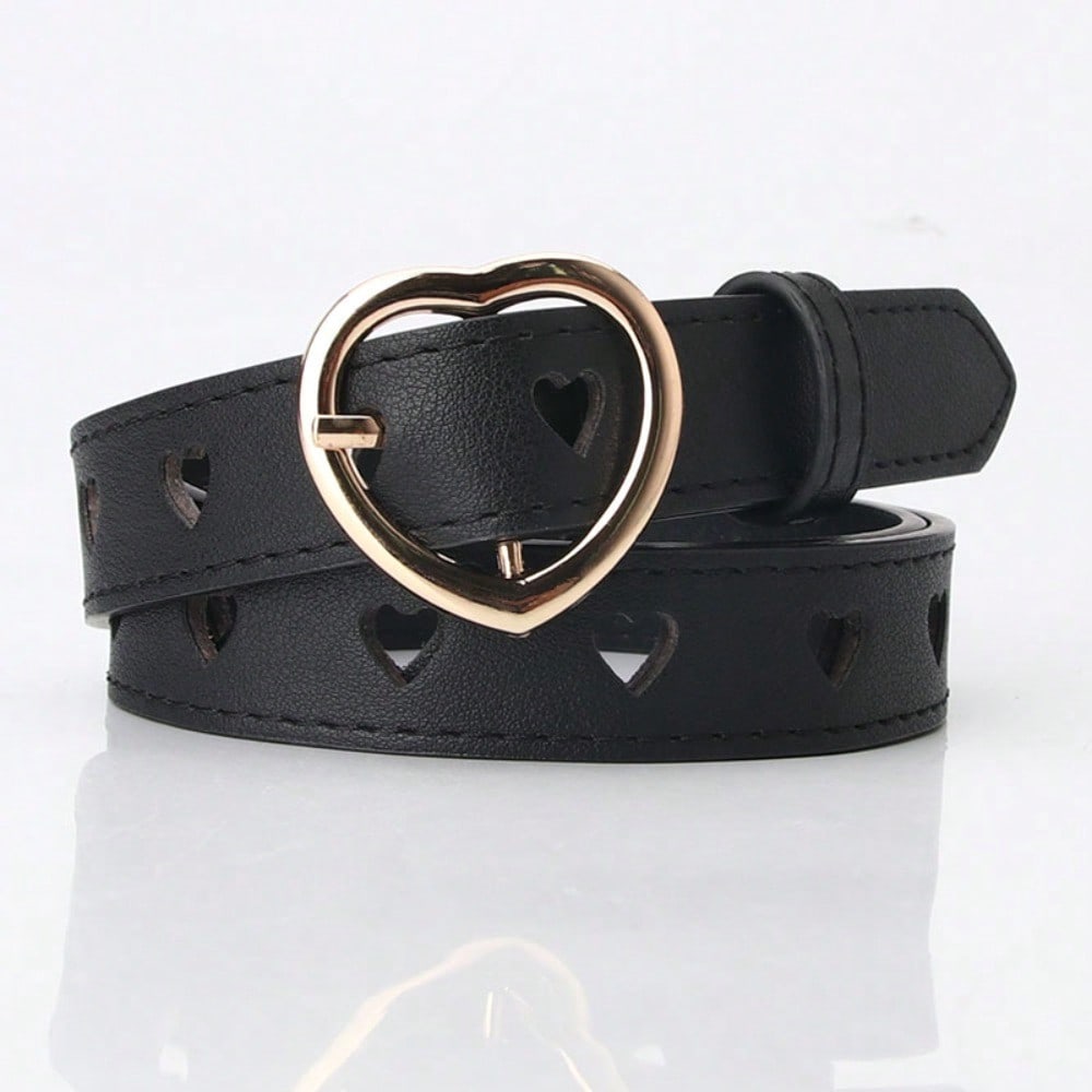 Ceinture Creuse Amour Sans Perforation pour Femmes Polyvalente Douce Décoration pour Pull Jupe Filles