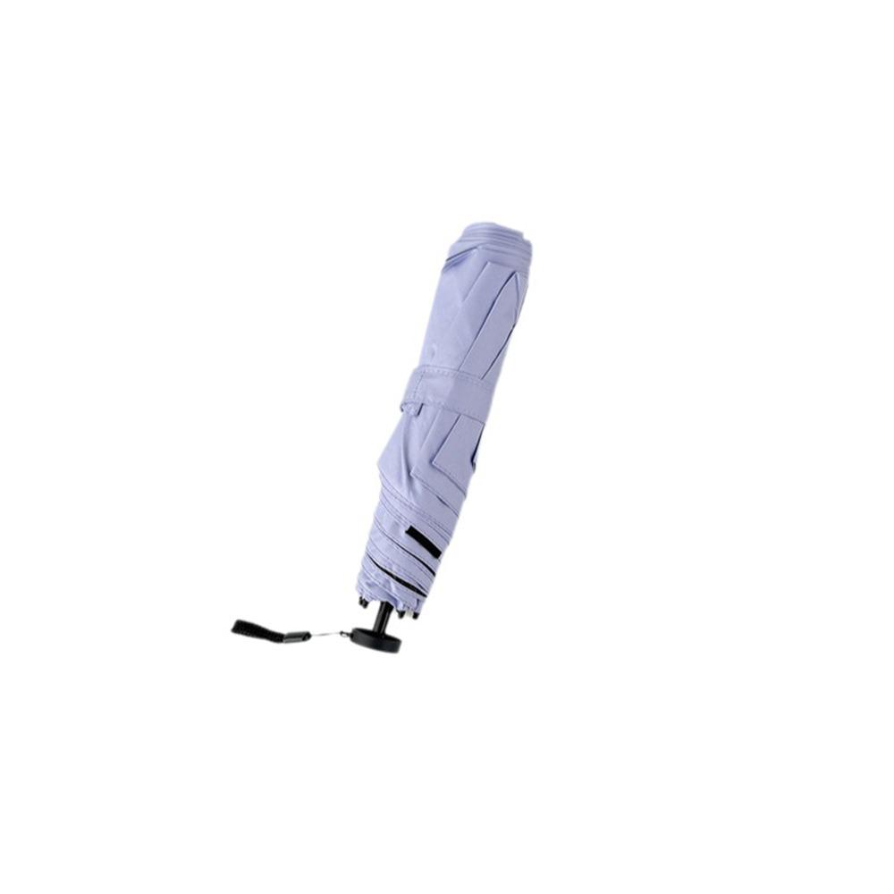 Black Coating Sunshade Umbrella UV Protection Pocket Rain Umbrella Outdoor Use фиолетовый